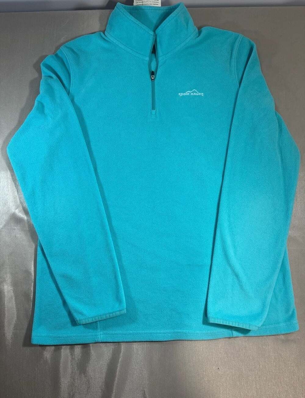 Eddie Bauer Turquoise Fleece Pullover Women’s M 1/4 Zip Outdoor